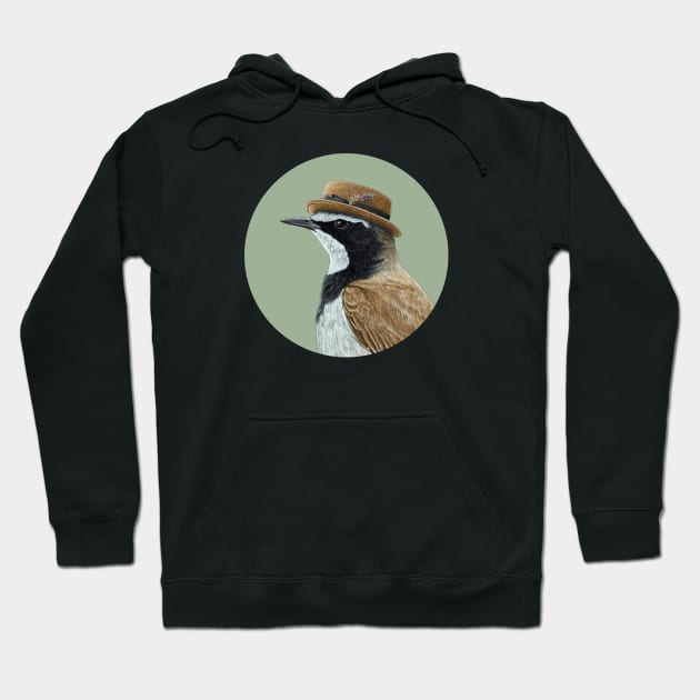 Capped wheatear Hoodie by Mikhail Vedernikov